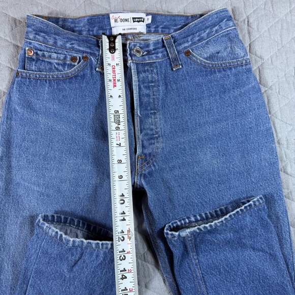 RE/DONE The CRAWFORD Straight Leg Women’s Jeans Classic Blue size 24 - Picture 10 of 15